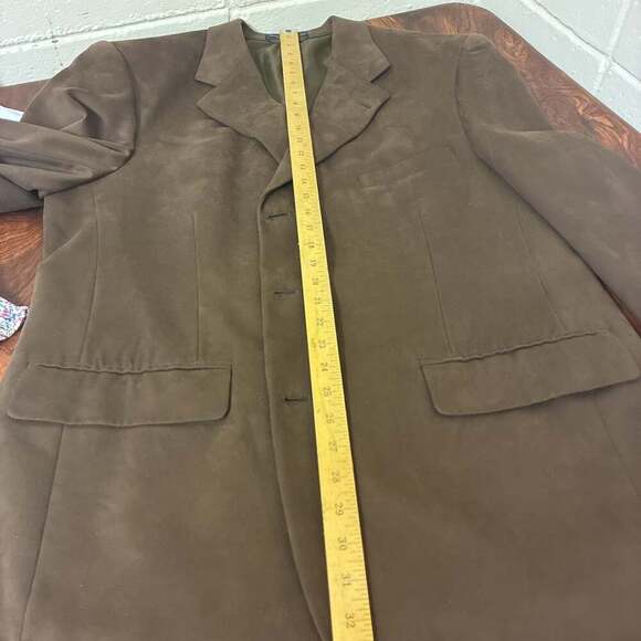 Barrington Faux Suede Sport Coat Mens 40R Brown Blazer - Picture 8 of 12